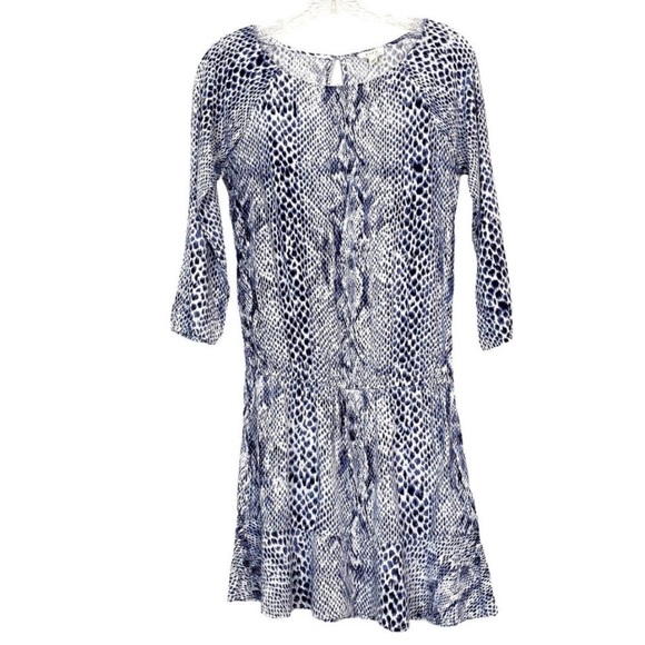 Joie Arryn B Dress Snake Print Ruffle Sz XS - Picture 2 of 5